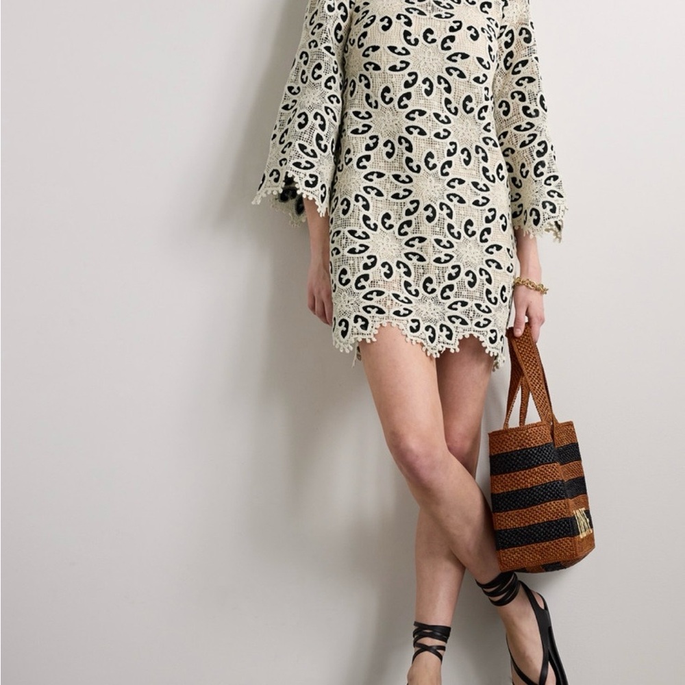 Zimmermann Ottie Cotton-blend Guipure Lace Mini Dress - NWT - Sz 3 - US 10